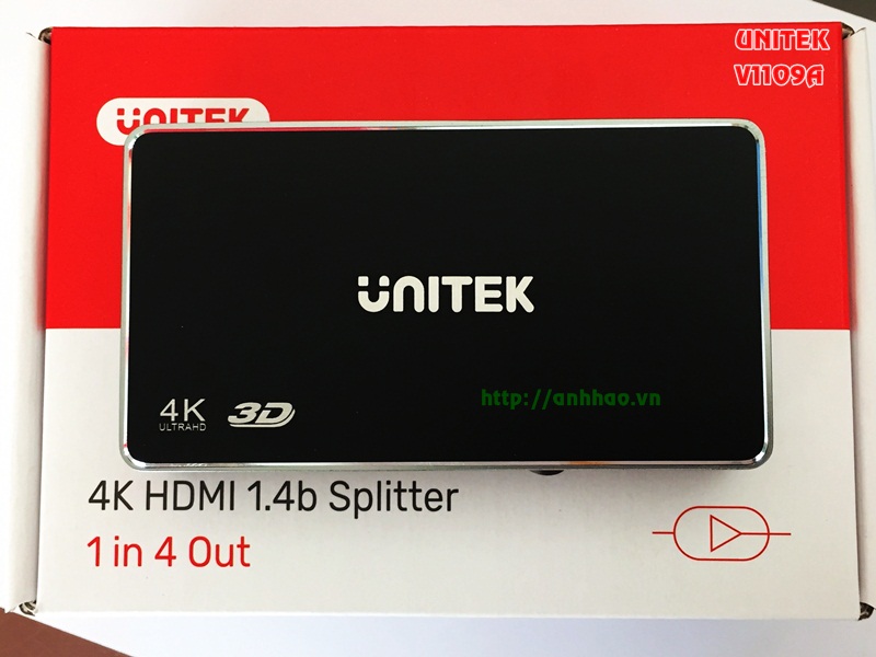 Bộ chia HDMI 1 ra 4 Unitek V1109A hỗ trợ 2K, 4K